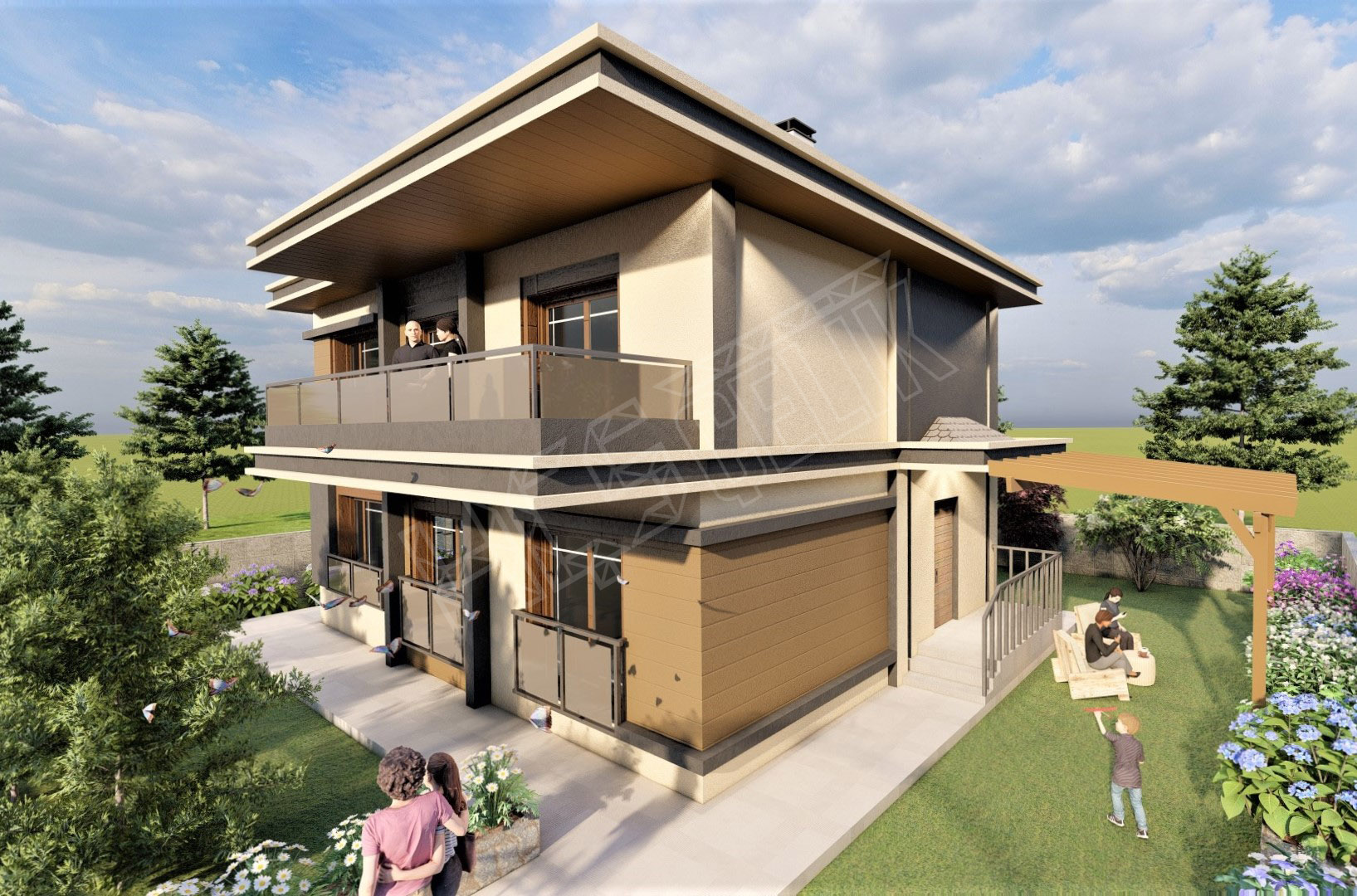 150 m² İki Katlı Hafif Çelik Villa